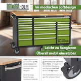 thumbnail of Werkstattwagen Deluxe XXL grün unbestückt 160x91 cm 20 Schubladen Werkbank Sideboard