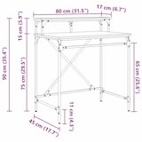 thumbnail of vidaXL Bureau Oud Hout 80 x 50 x 90 cm Bewerkt hout