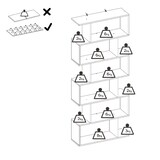 thumbnail of Dmora Libreria Joliet, Mobile portalibri alta bifacciale, Scaffale divisorio con 5 ripiani, Scaffale da ufficio moderno, 80x24h192 cm, Bianco lucido