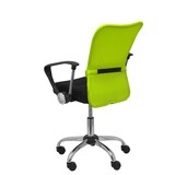 thumbnail of Cardenete Silla infantil  con mecanismo giratorio, brazos fijos y asiento  color verde y asiento tapizado en tejido de malla color negro