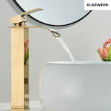 thumbnail of ROSA | Torneira de banheiro com cascata alta premium dourada | Misturadora Hotel Gastro Premium para lavatório independente - de aço inox bica alta