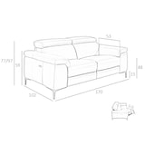 thumbnail of Angel Cerdá  2-Sitzer-Ledersofa mit Relax-Mechanismen 6121C