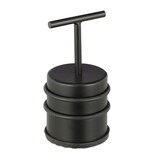 thumbnail of Relaxdays Türstopper mit Griff, Tür & Fenster, hoch, rund, Innenbereich, Gummi, Edelstahl Bodenpuffer, ∅7 cm, schwarz