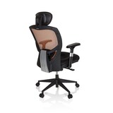 thumbnail of Bürostuhl / Chefsessel VENUS BASE Sitz Stoff / Rücken Netz orange / schwarz hjh OFFICE