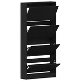 thumbnail of vidaXL Schuhschrank mit Regal Schwarz Eichen-Optik 80 x 21 x 163,5 cm