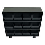 thumbnail of Teebeutelhalter HWC-M10, Teebox Aufbewahrungsbox, Teeaufbewahrung, 12 herausnehmbare Fächer, 30x33x8cm schwarz