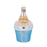 thumbnail of Champagnerflasche Glas 12cm Christbaumschmuck Weihnachtskugeln Sektflasche blau