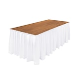 thumbnail of METRO Professional Battiscopa per tavoli da banchetto con pieghe a scatola, in poliestere, 73 x 410 cm, bianco