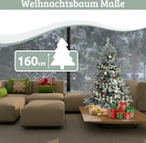 thumbnail of DELUKE® Weihnachtsbaum künstlich 160cm mit Schnee [Inkl. Lichterkette] Nordfichte -  Spritzguss | Tannenbaum naturgetreu inkl. Baumständer