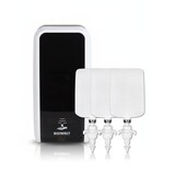 thumbnail of SET: Desinfektionsspender SENSOR, berührungslos Blanc Cosmos + 3x 1-L Haut- und Händedesinfektion - PRODUKTSET : Farbe - Schwarz / Weiß