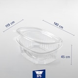 thumbnail of Metro Professional vaschetta ovale in PET con coperchio incernierato 375 cc transparent - (1 cf x 100 pz)