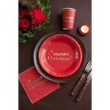 thumbnail of 800 Becher Weihnachten rot gold Merry Christmas Pappbecher Einweg