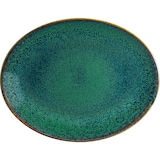 thumbnail of 6x Bonna Ore Mar Moove Platte oval 31x24cm 3cm hoch Grün Braun Porzellan OMRMOV31OV Servierplatten Speise Geschirr