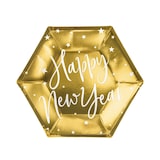 thumbnail of 6 Teller Silvester gold `Happy New Year`