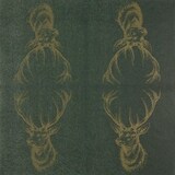 thumbnail of Home Fashion, Classic Deer green, Lunch-Servietten aufgefaltetes Maß 33 cm x 33 cm, im Viertelfalz, 20 Stück pro Pack