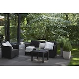 thumbnail of Salon de jardin modulable en résine imitation rotin tressé - Noir -   - 4 personnes - MARIE KETER