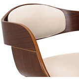 thumbnail of Chaise retro Kingston en similicuir Noyer / Crème