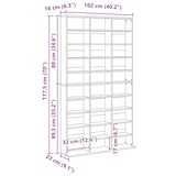 thumbnail of vidaXL CD-Regal Braun Eichen-Optik 102x23x177,5 cm Holzwerkstoff