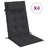 thumbnail of vidaXL Stoelkussens 4 st hoge rug oxford stof zwart