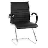 thumbnail of Konferenzstuhl / Freischwinger / Stuhl PARMA V Leder schwarz Chrom hjh OFFICE