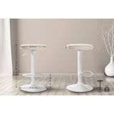 thumbnail of Sgabello da bar Ponte con rivestimento in similpelle crema/bianco