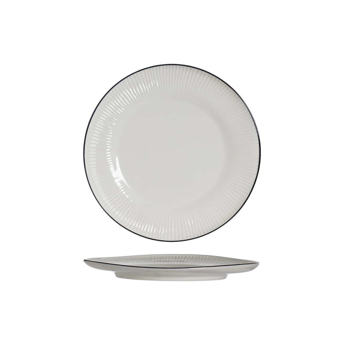 METRO Professional Aldea plat bord, porselein, Ø 27,4 cm, wit, 4 stuks