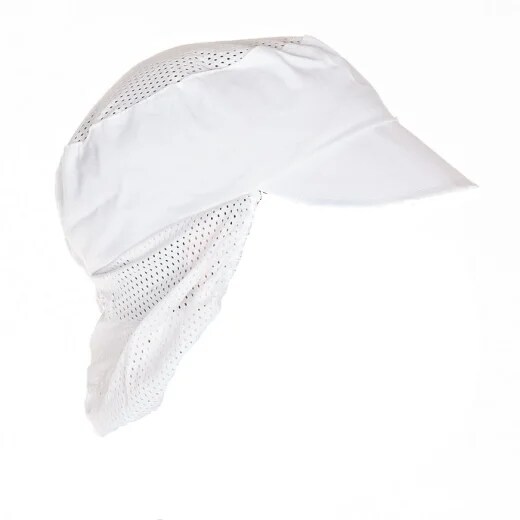 10x Schildmütze "Air Plus" aus Polycotton Weiss Einheitsgröße Kochmütze SchirmmützeKochhut