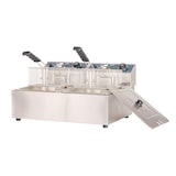 thumbnail of Cleiton® Freidora Industrial Eléctrica 6+6 Litros Doble Sobremesa | Freidora Profesional de Aceite en Acero Inox 5000 W Termostato Alta Precisión