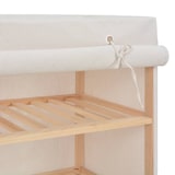 thumbnail of vidaXL Schuhschrank mit Abdeckung Weiß 79 x 40 x 80 cm Stoff