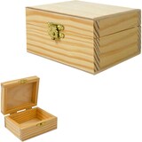 thumbnail of Espirito Rebelde Pequena Caixa de Madeira 105x80x52 mm - Caixa do Tesouro em Madeira com Fecho, Cofre do Tesouro, Caixa de Jóias