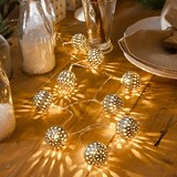 thumbnail of LED Deko Lichterkette 8 Kugeln Metallbälle orientalisch marokkanisch