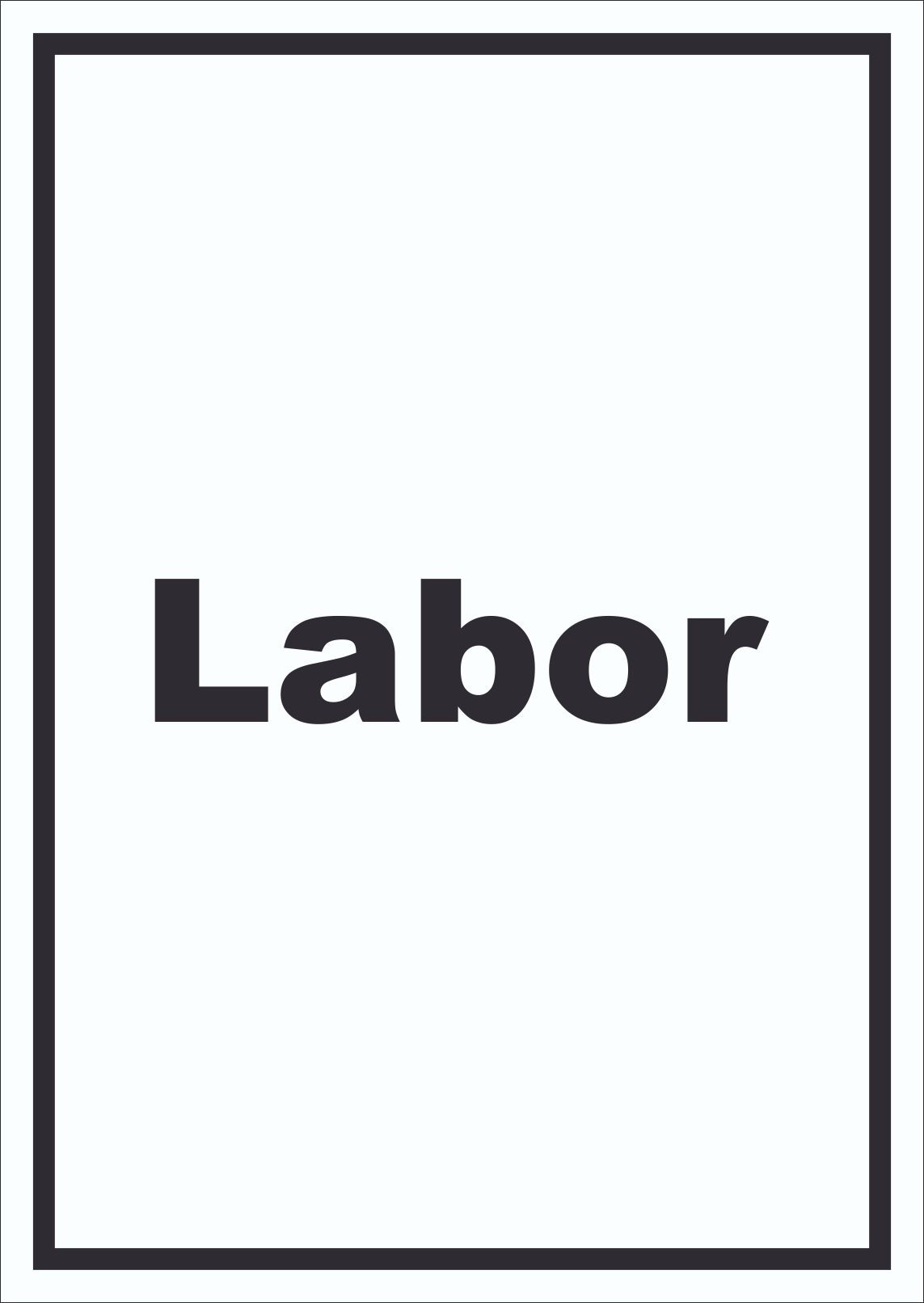 Labor Schild mit Text untersuchen forschen hochkant A2 (420x594mm)