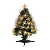 thumbnail of WellHome - Albero di Natale in fibra ottica con 90 luci LED bianco caldo e stella 47x47x90cm