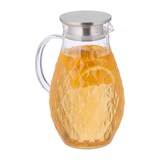 thumbnail of Relaxdays Glaskaraffe, 2L Karaffe mit Deckel, Tee Krug, Wasser Kanne, Saftkrug, Glas & Edelstahl, transparent/silber