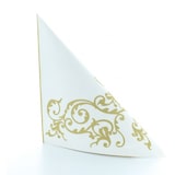 thumbnail of Mank Serviette Airlaid Pomp in Gold-Weiß, 40 x 40 cm, 50 Stück - Ornamente Hochzeit Feier