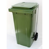 thumbnail of Basurero con ruedas y pedal de 545x475x920 mm. Verde.120 l. CONGOST