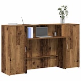thumbnail of Bureau de réception vieux bois 180x50x103,5cm bois d'ingénierie Modèle Atlas Infinite Panorama