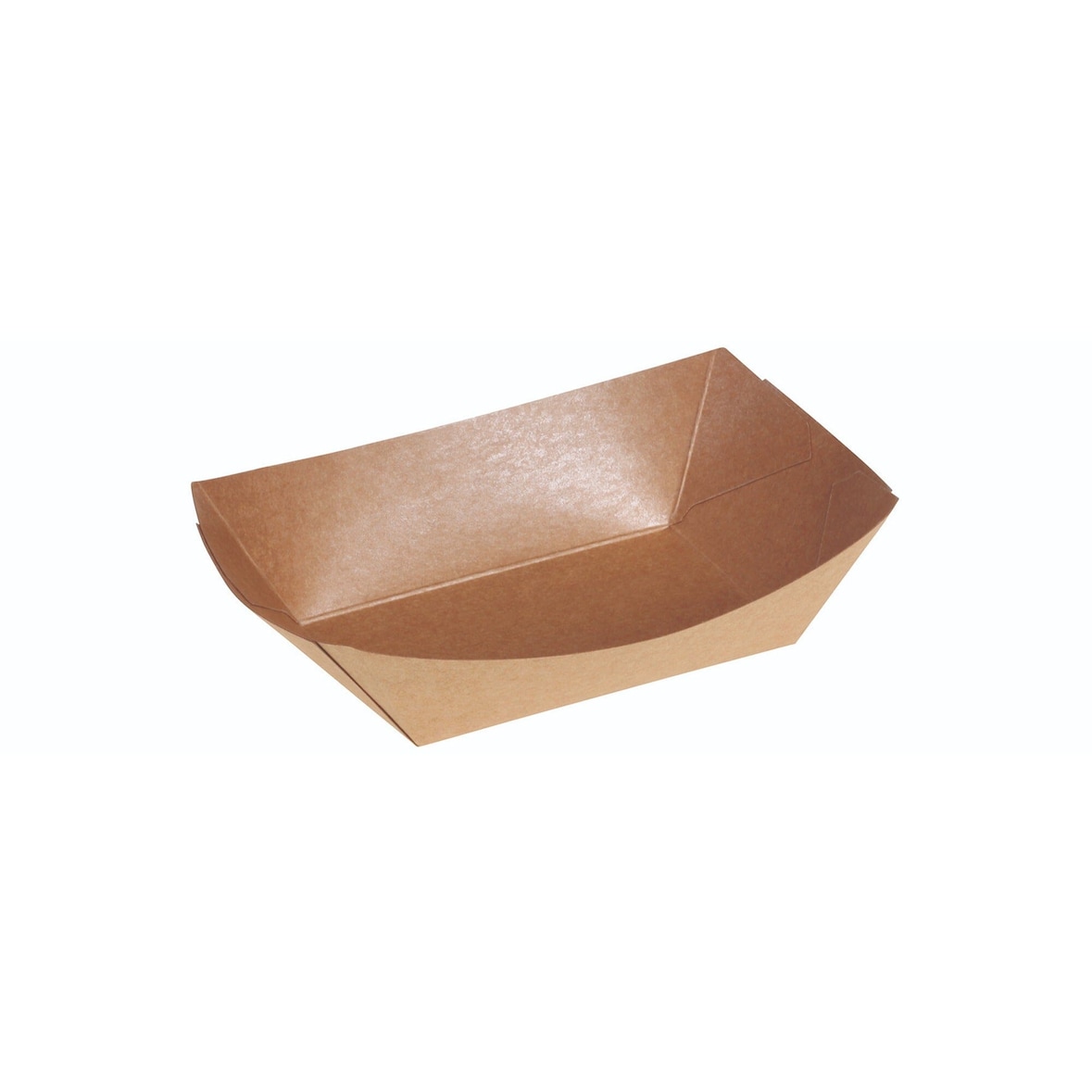 WISEFOOD 1000 Stück - Boot Kraft braun PLA - 400ml - 10,7x6,9x4,1cm