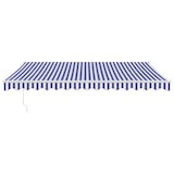 thumbnail of vidaXL Markise Einziehbar Blau und Weiß 4,5x3 m Stoff und Aluminium