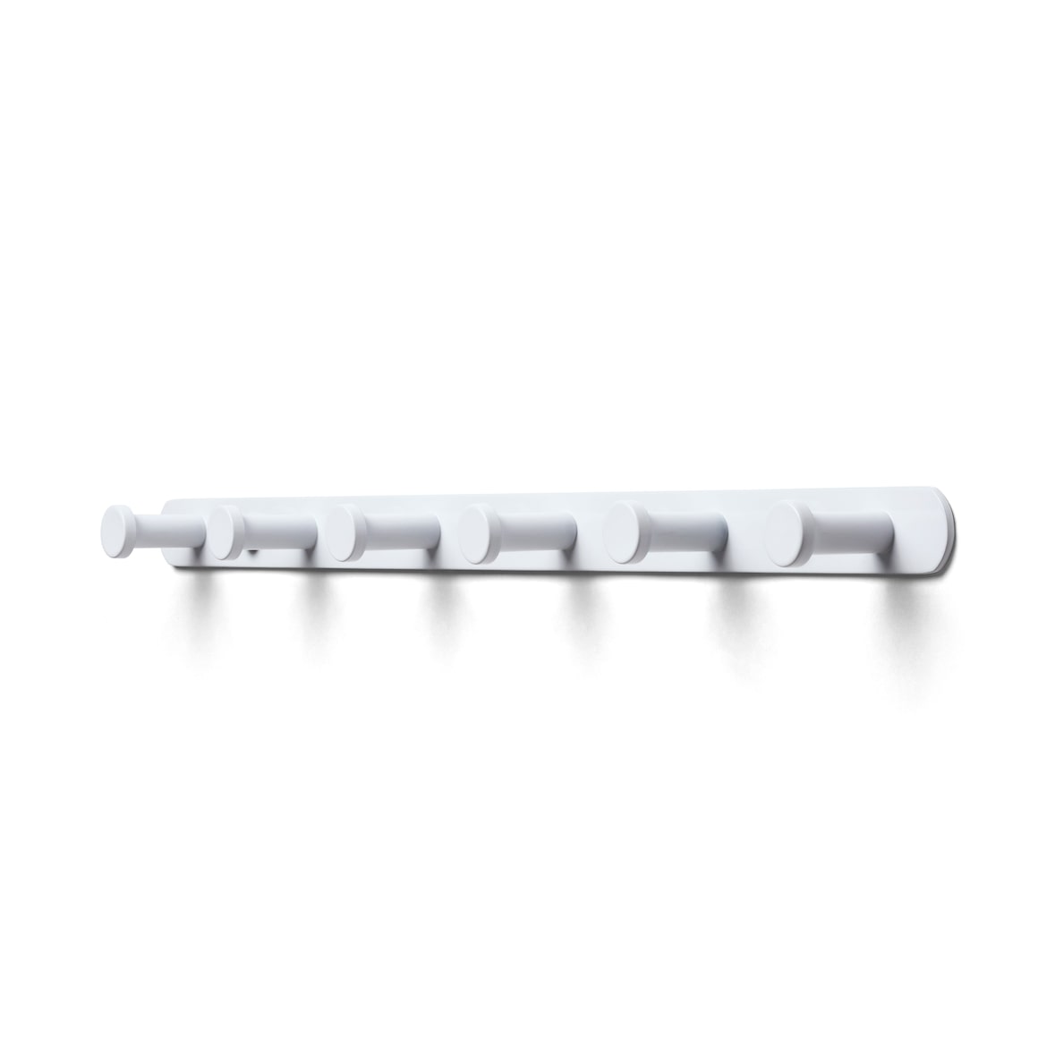 TOJ Living Perchero de pared – 6 ganchos – 45 cm – acero inoxidable – blanco – colgador