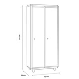 thumbnail of Armadietto spogliatoio in resina a 2 ante chiudibili a chiave Sporco Pulito Easy Garofalo