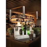 thumbnail of Lyxo Design - Espositore Porta Bottiglie da Bar Luminoso a Luce LED Bianca con Cavo di Ricarica - Serie Marvy in Polietilene, 60x33x30 cm