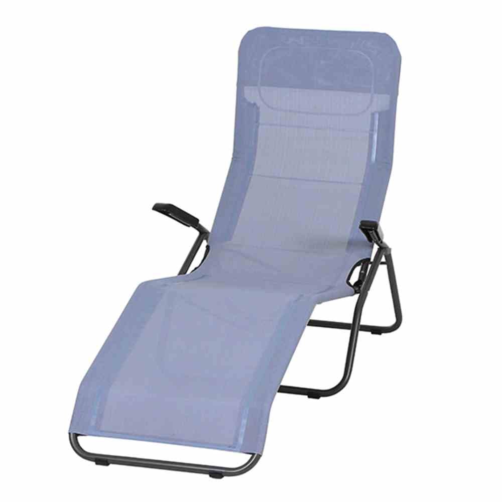 SIENA GARDEN Anco Kantelbare Ligstoel antraciet / duifblauw