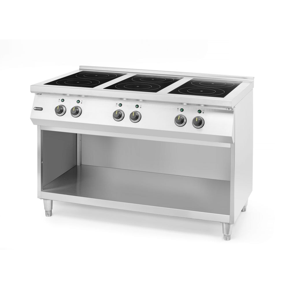 Cucina ad induzione con 6 piani cottura, HENDI, 400V/25500W, 1200x700x(H)890mm