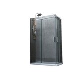 thumbnail of Box Doccia Cristallo 8mm Trasparente Doppio Scorrevole H195cm - Scorpius - 110x110