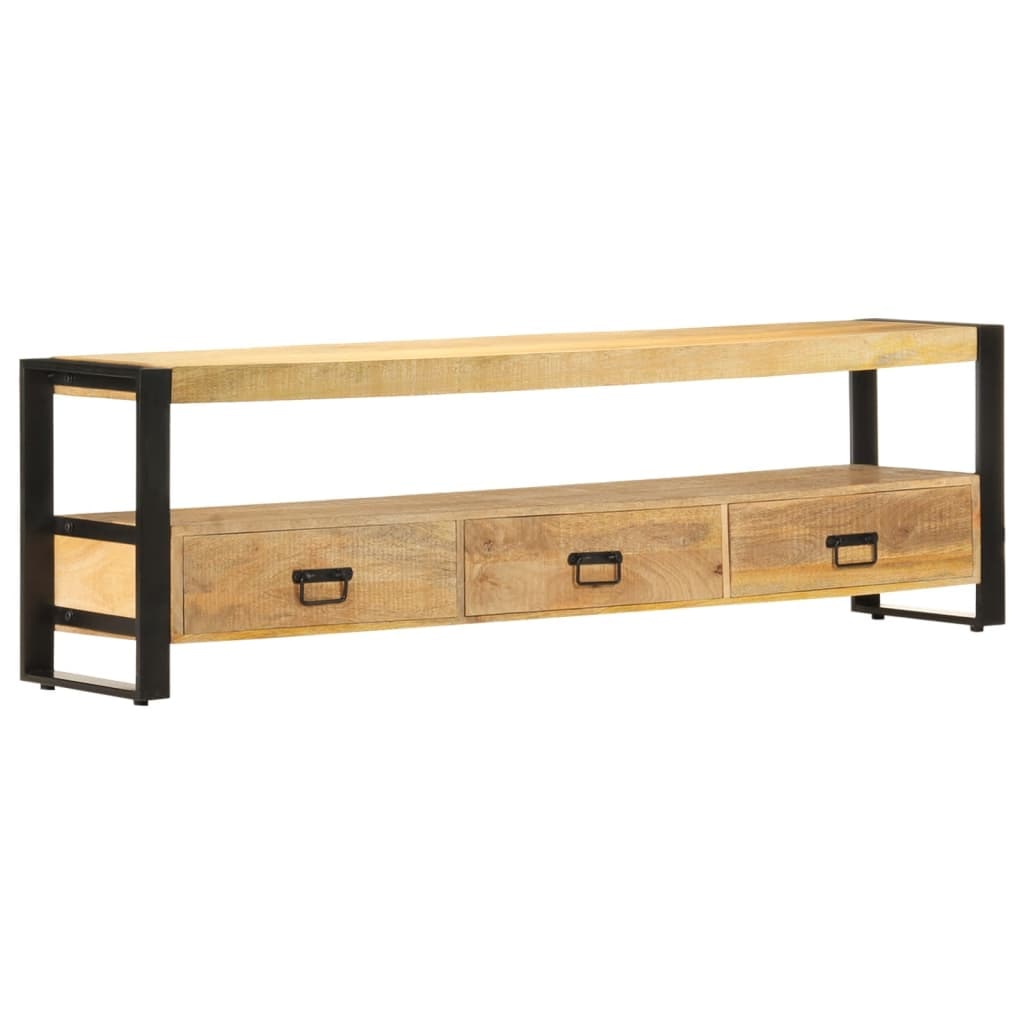 Mueble para TV madera maciza de mango 150x30x45 cm