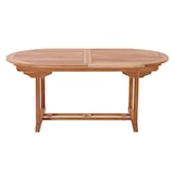 thumbnail of Möbilia Gartentisch oval 180 cm | ausziehbar auf 240 cm | mit Schirmaussparung | B 180 x T 100 x H 75 cm | natur | 11020017 | Serie GARTEN