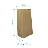 thumbnail of MONOUSO - Papiertüten ohne Henkel Kraft 50g/m² 15+9x28cm (25 Stück)