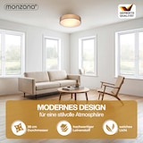 thumbnail of Monzana Deckenlampe Taupe 38cm 2-flammig E27 Deckenleuchte Wohnzimmer Schlafzimmer Stoffdeckenlampe