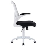 thumbnail of ZIK Cadeira de escritório ergonómica com apoio lombar e apoios para os braços, giratória - Branca